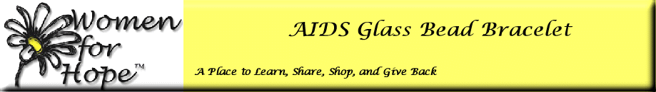 AIDS Glass Bead Bracelet