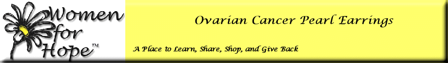 Ovarian Cancer Pearl Earrings